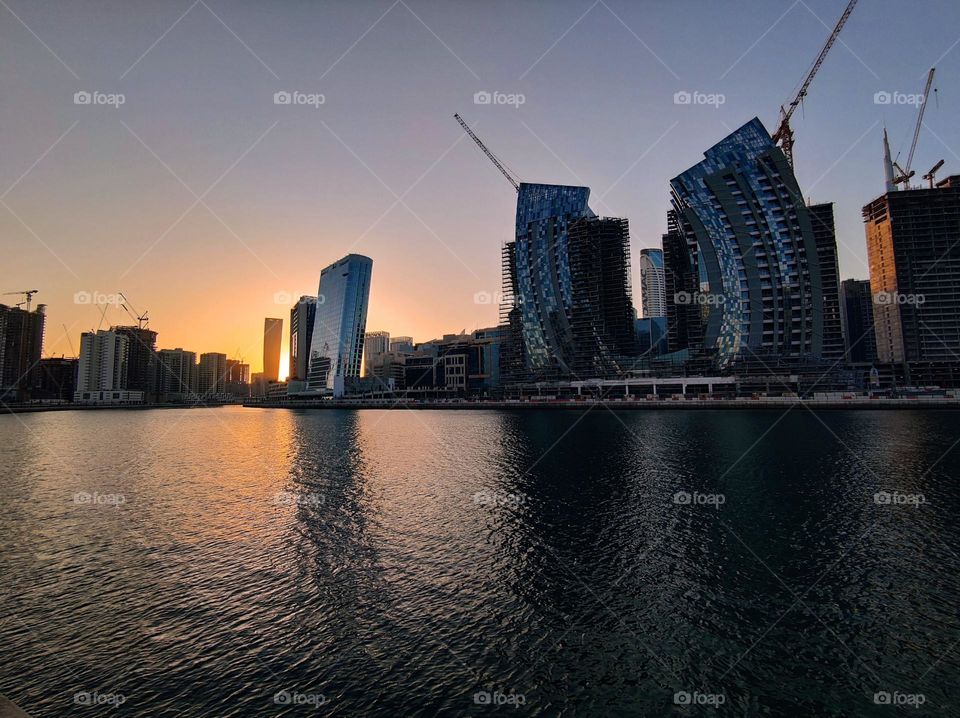 A building in the shape of a horseshoe