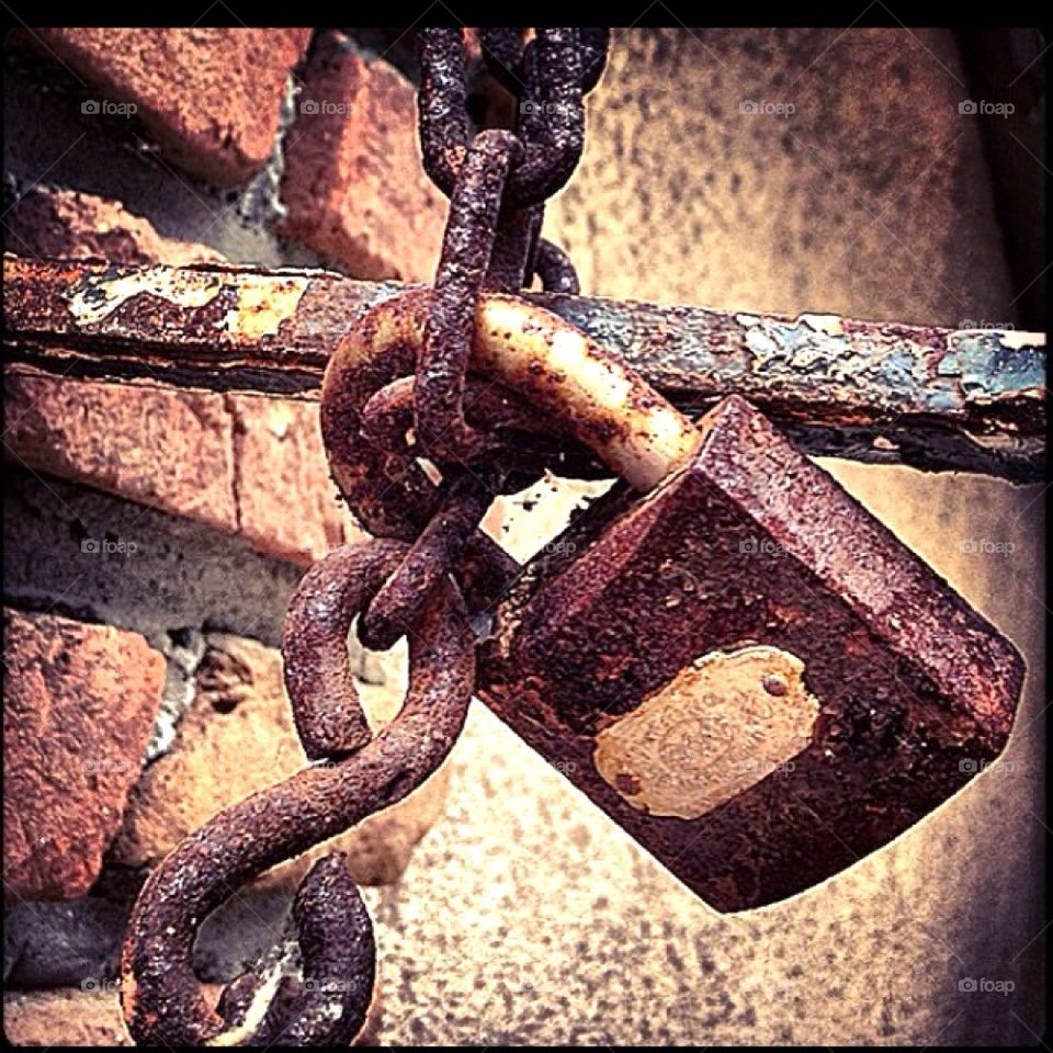 iron old padlock rusty by xelai22
