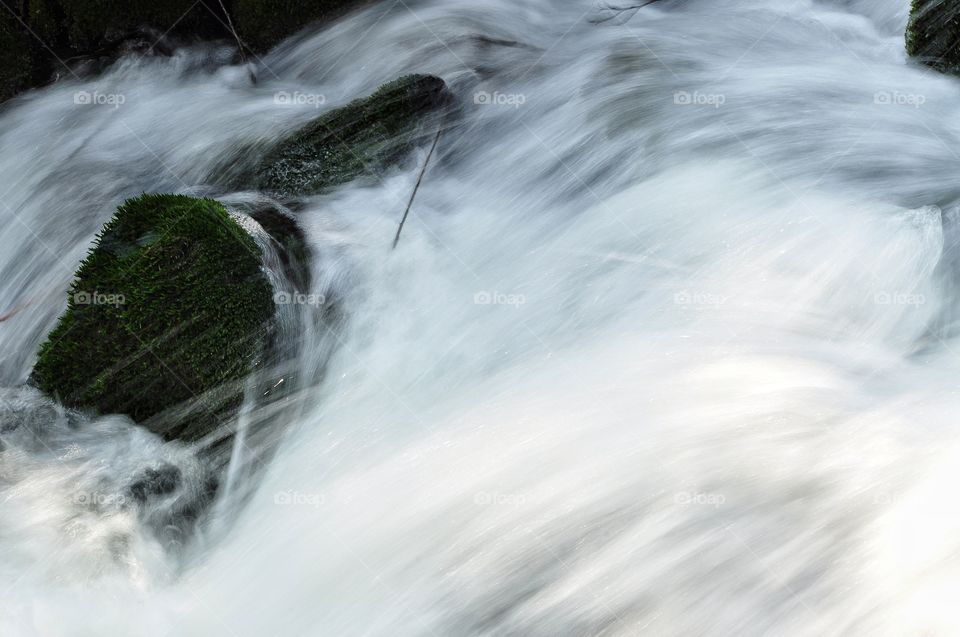 waterfall in the park in Poland