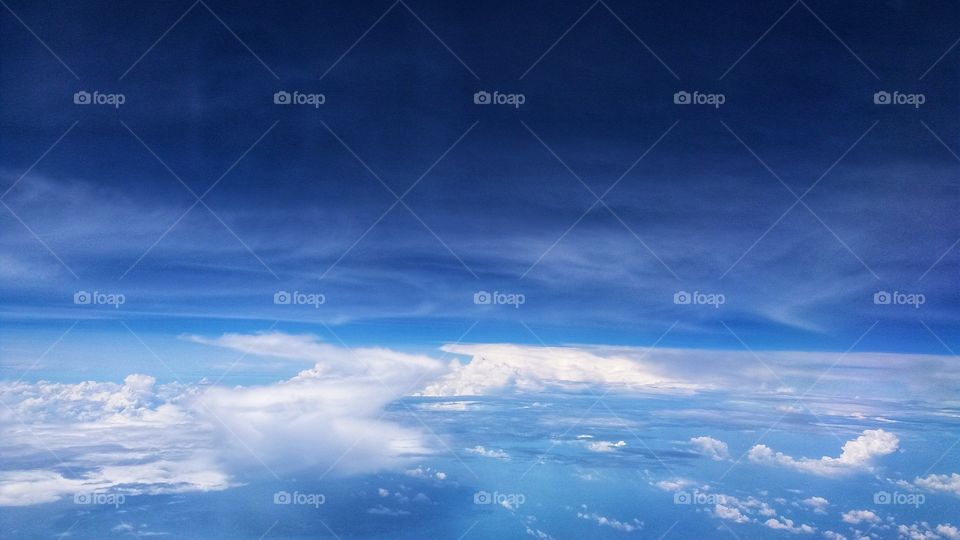 Take photo from the plane