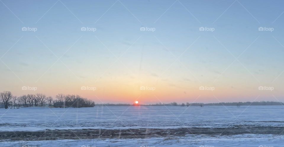 Frozen sunrise