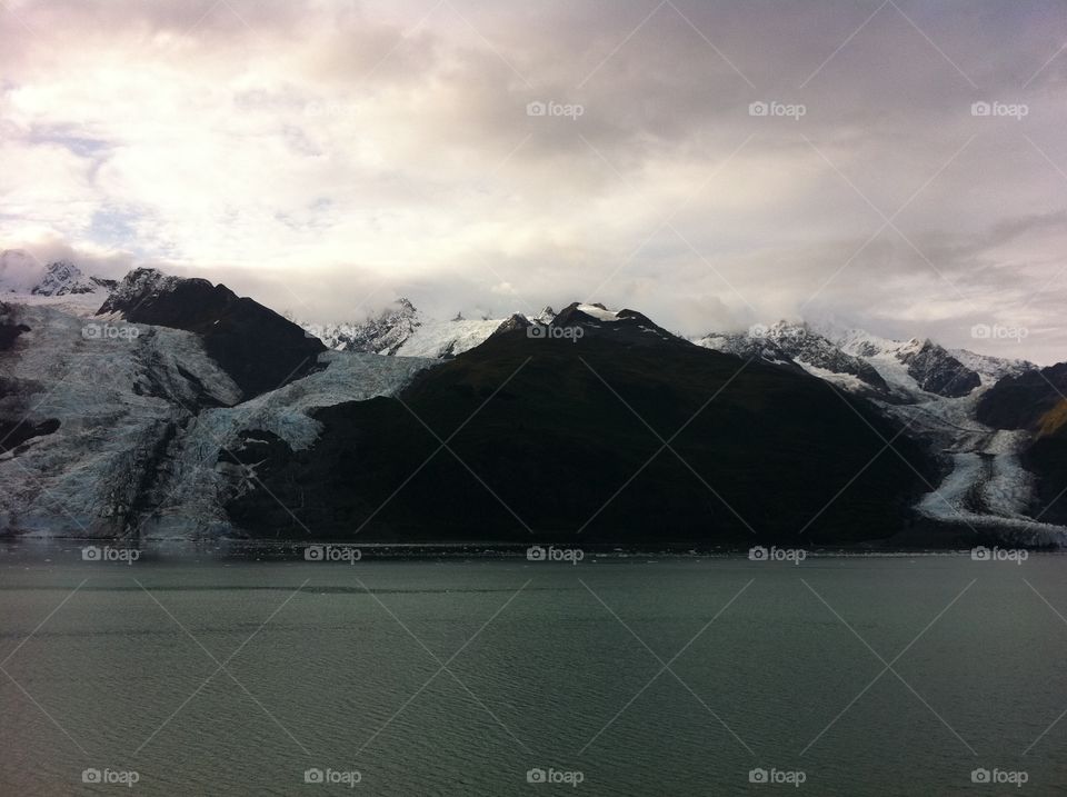 Water, Snow, Landscape, Mountain, Lake