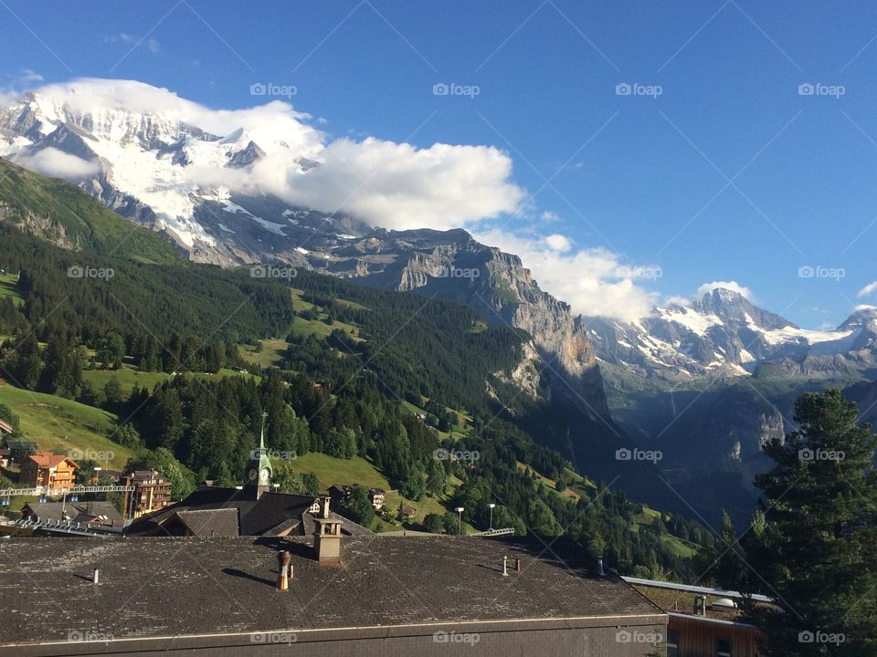 Swiss Alps mountain panorama landscape 