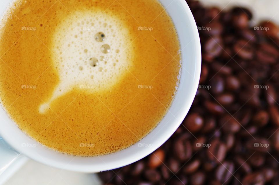 coffee with coffee beans