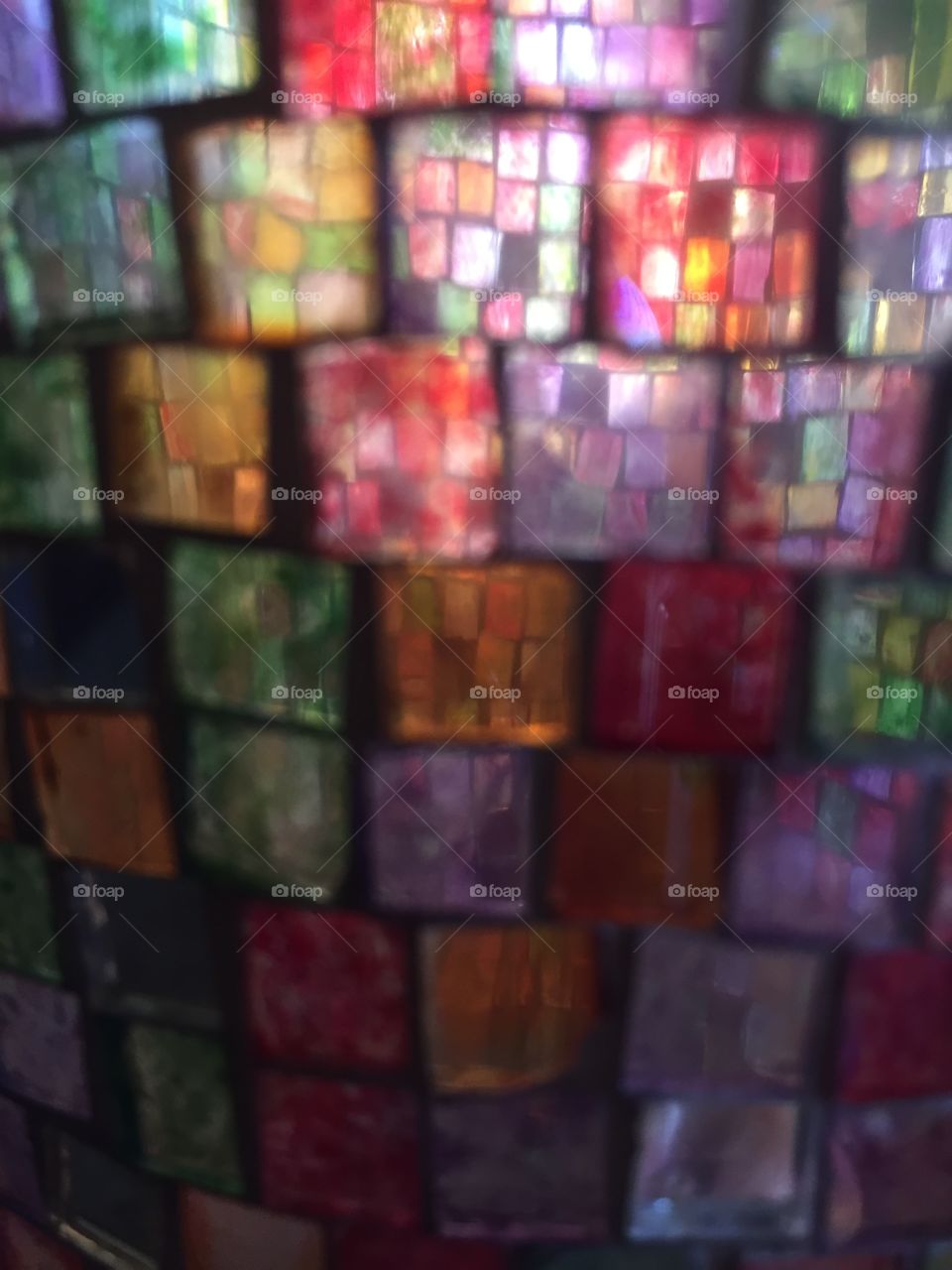 Colorful mosaic glass