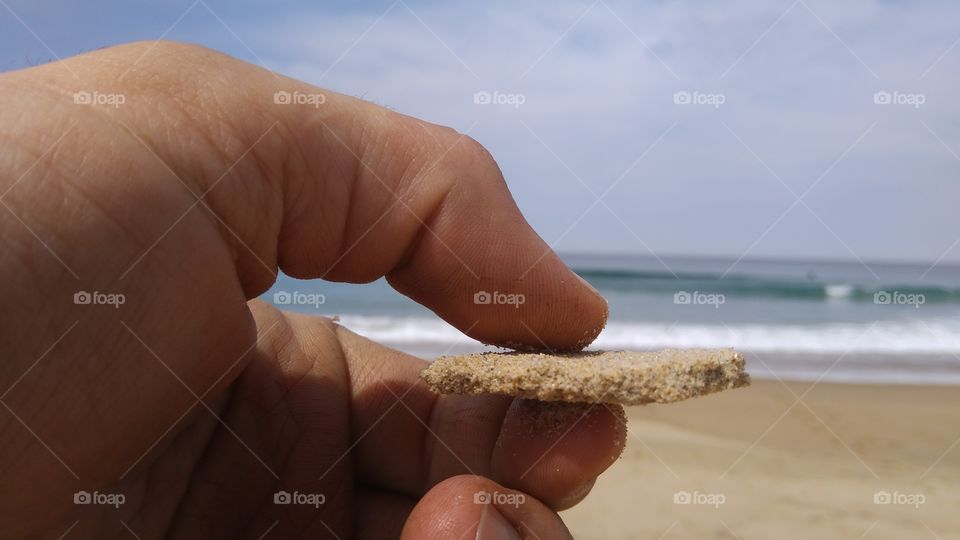 Hard sand