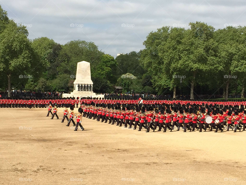 The Guards Quick March on HM The Queen Birthday Ceremony 2018
