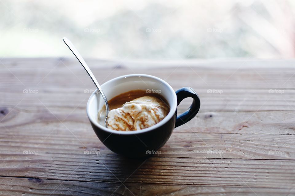 Affogato in the window light. 