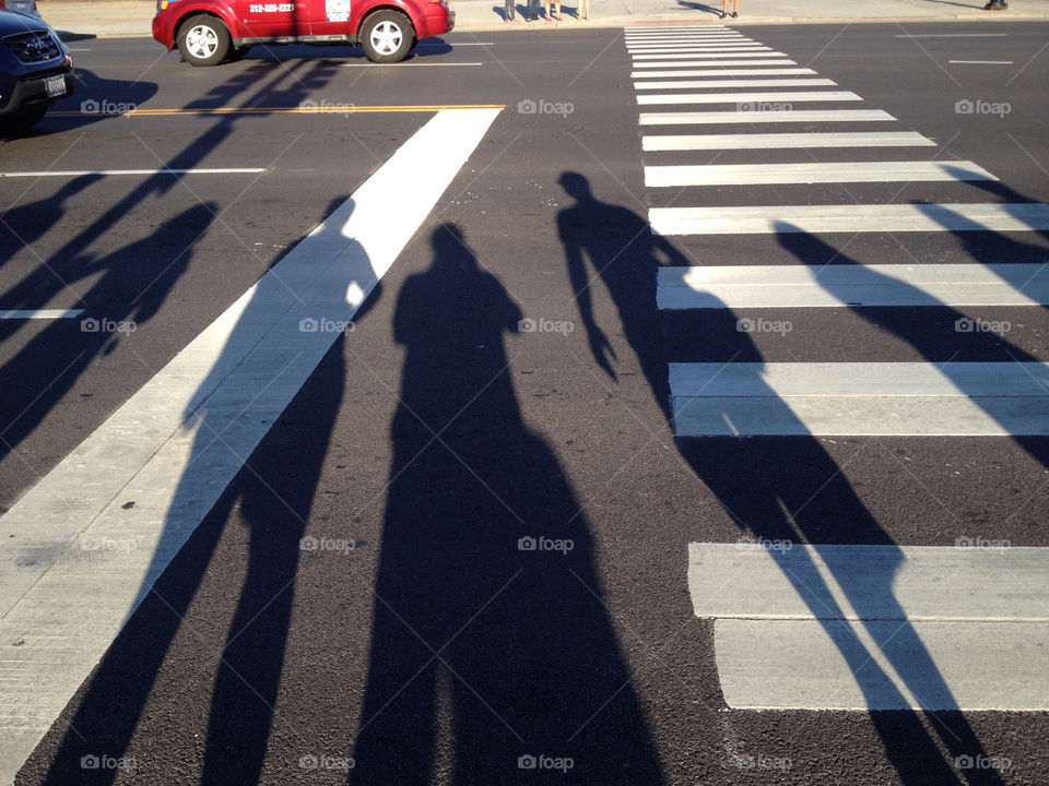 street shadows traffic walk by leanderthal