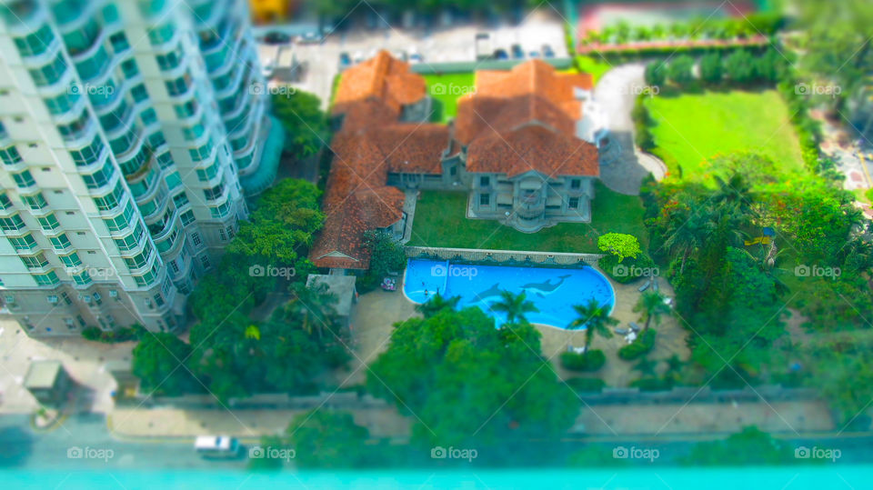 Bird’s eye view of a building 