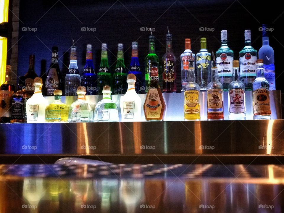 Bottles at the bar