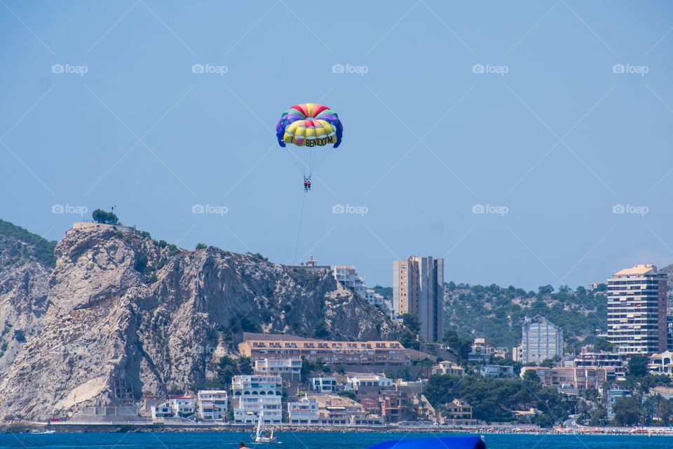 Taking a look of the view of benidorm, spain on a higher level