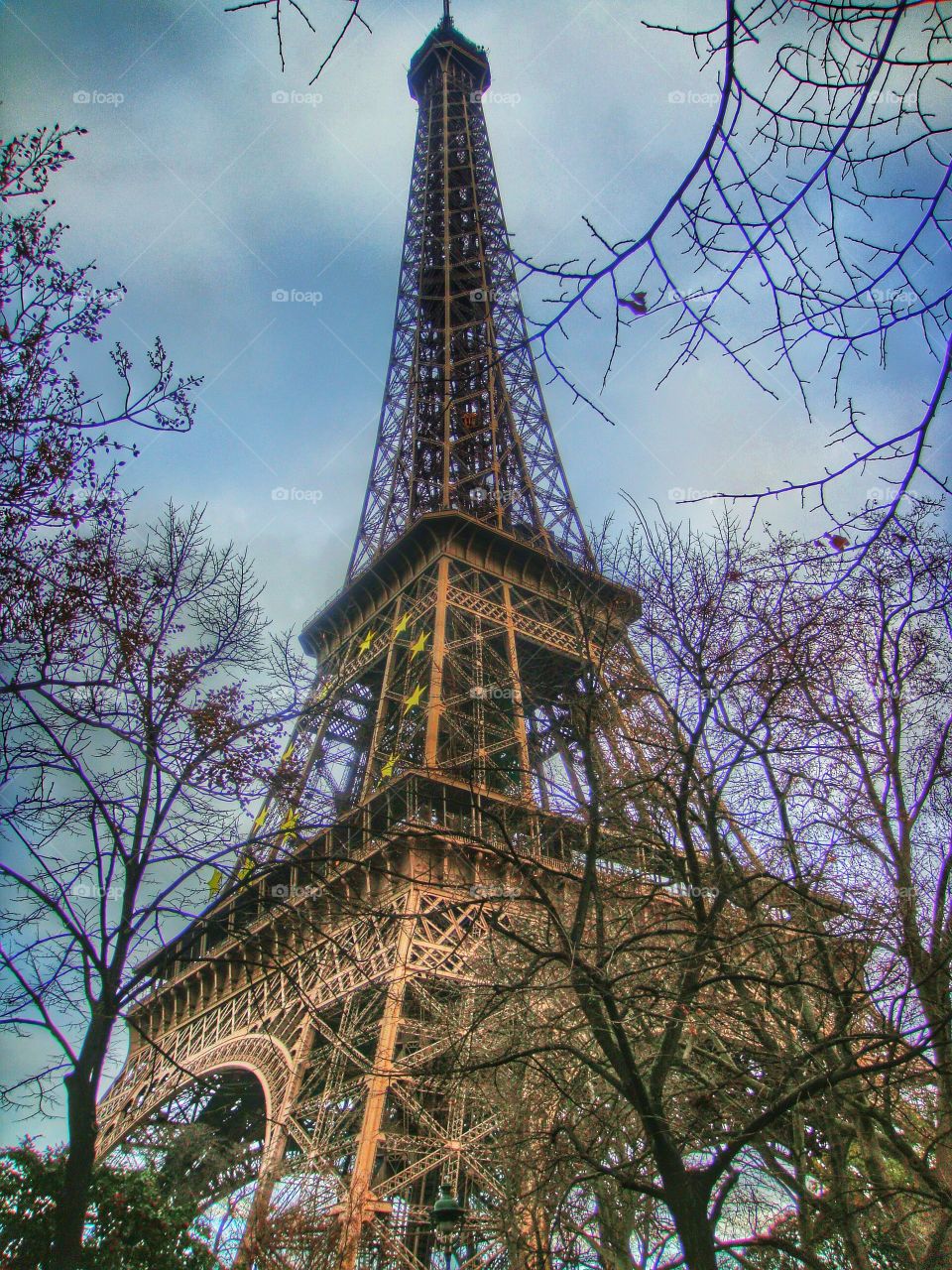 Eiffel Tower in winter