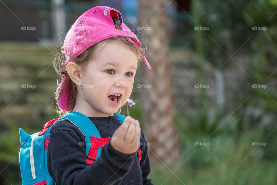 Cute girl wearing cap