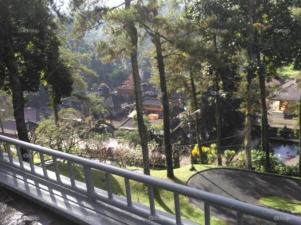 The beautiful view of the Tirta Empul baths, Bali, Indonesia