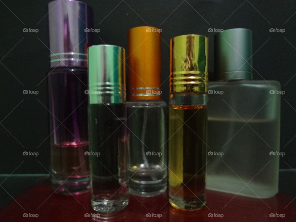 bottles of parfume