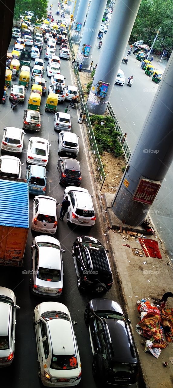 traffic on Delhi