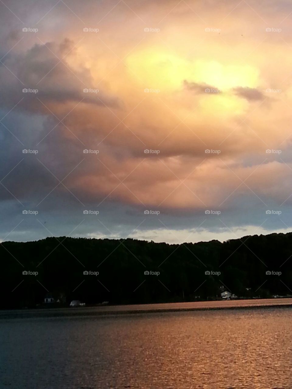 Sunset on a Lake