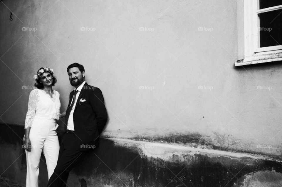 black and white wedding