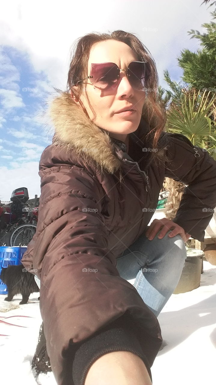 In the sun winter-time