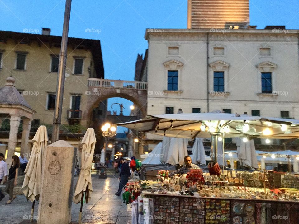 A  square - Verona by night