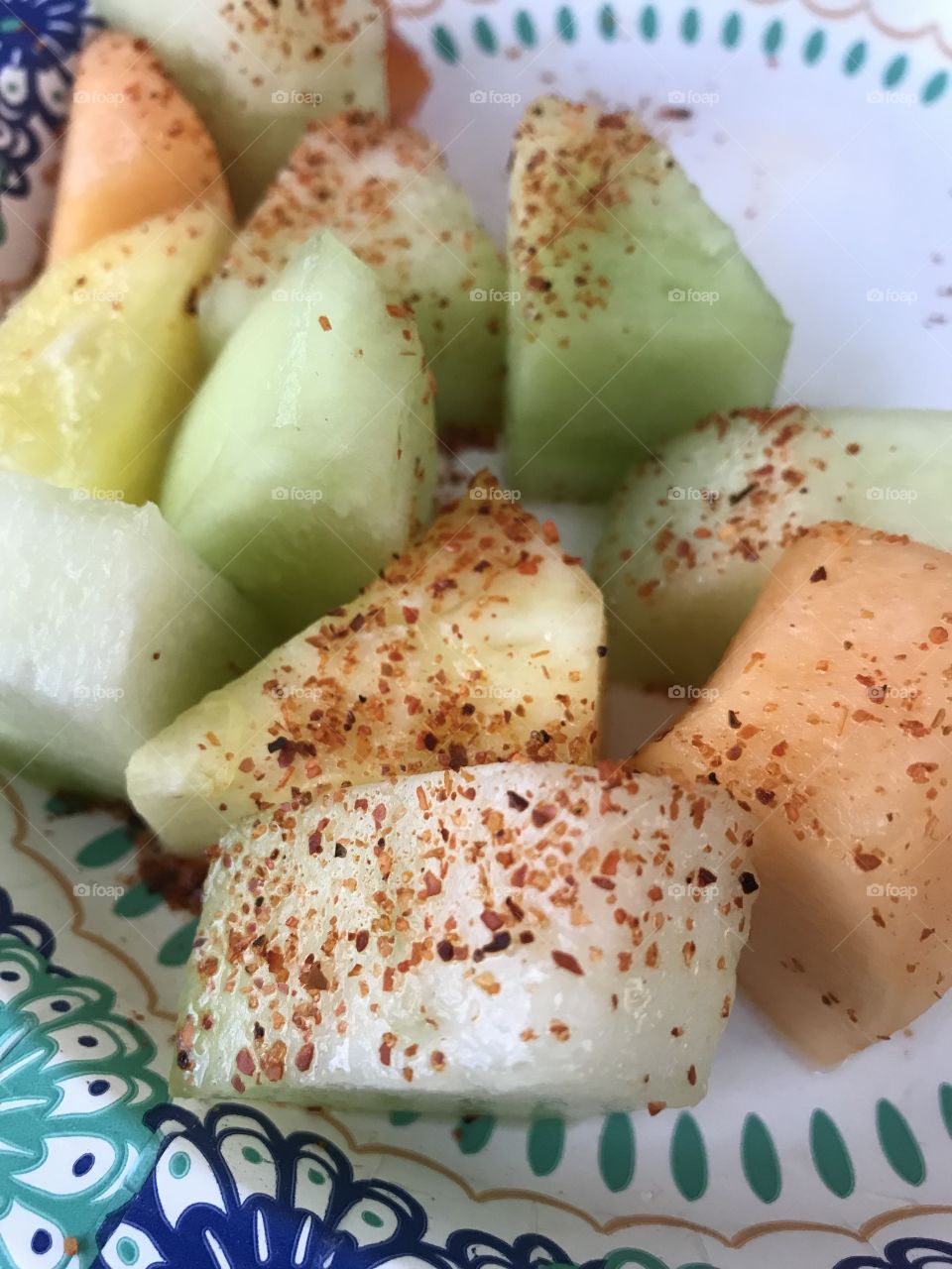 “Tajín” always makes everything much tastier. Fresh fruit and Tajín is a perfect combination and your body thinks you for such deliciousness. Enjoy. 