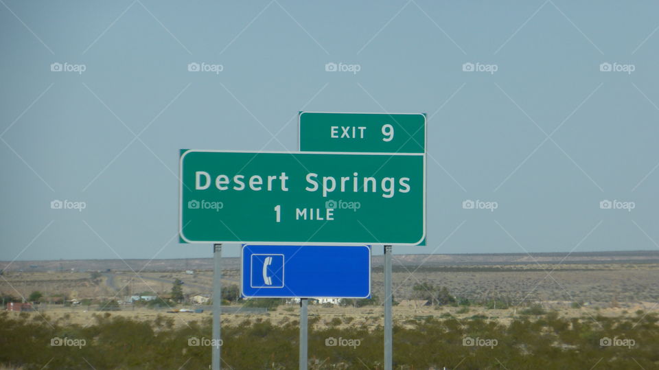 Desert spring city sign