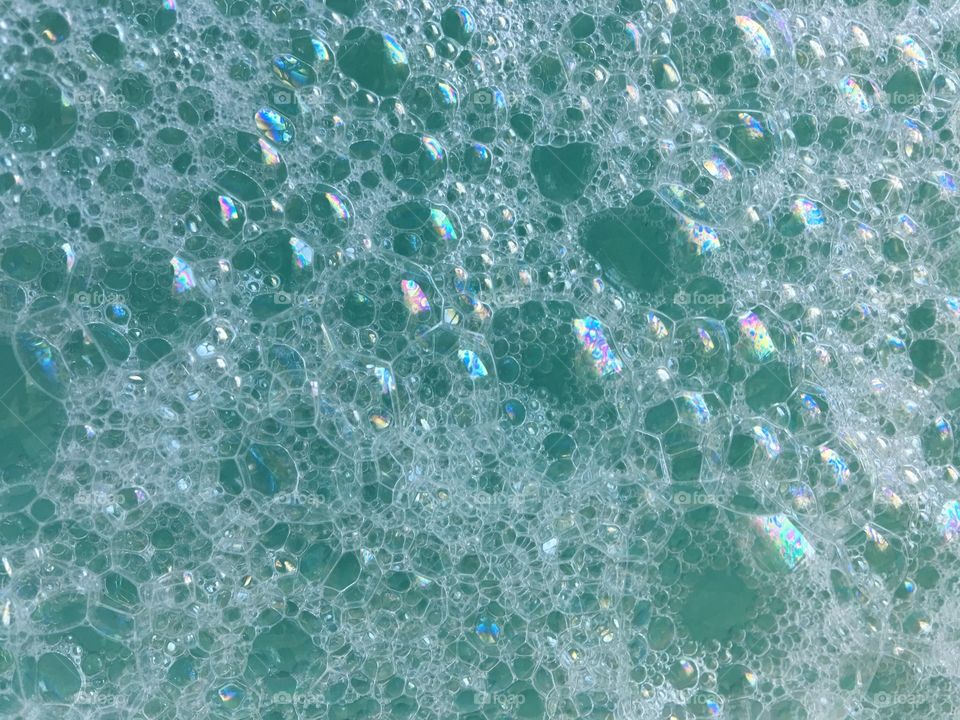 Bubbles on colorful backing