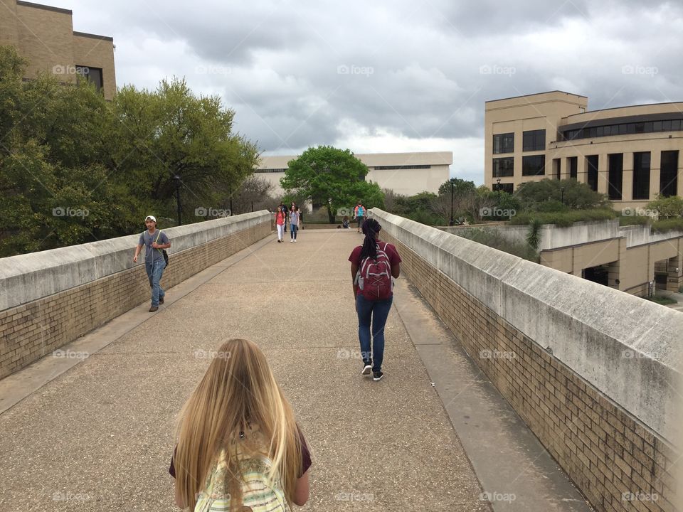 Walkway on campus.