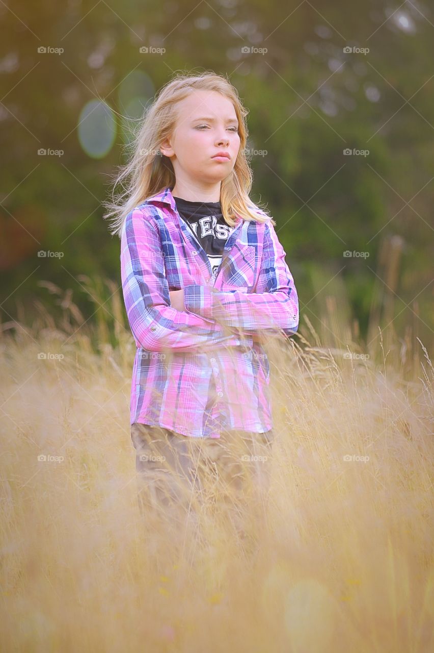 Girl in plaid