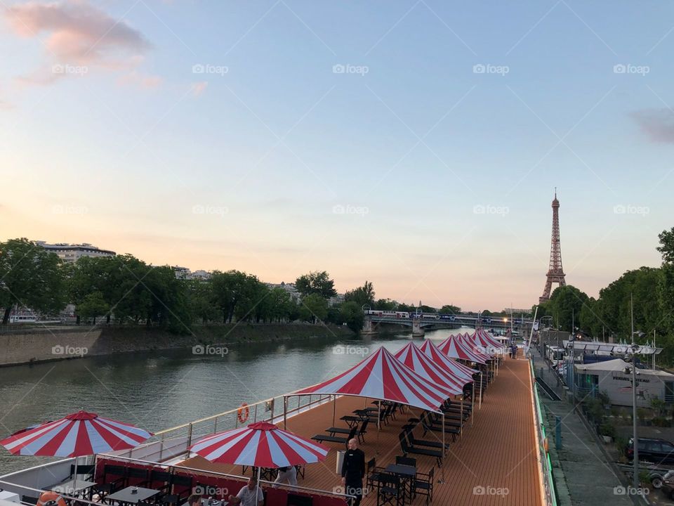 Paris in the evening.