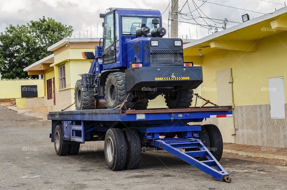 Blue Front End Loader