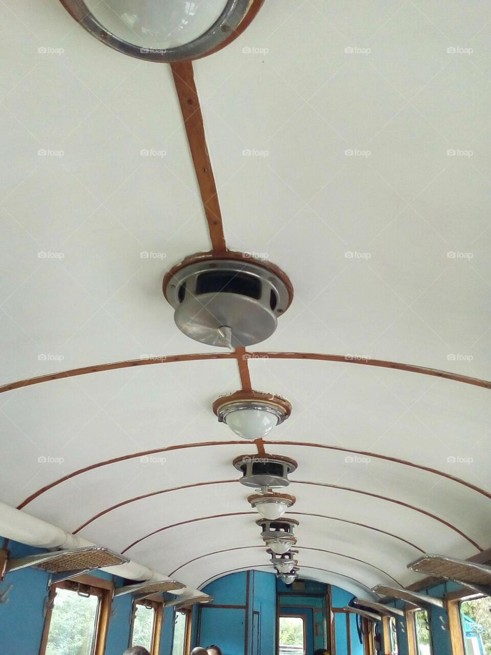 inside a vintage train car 🚋
