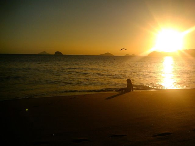 one kid, one sunset