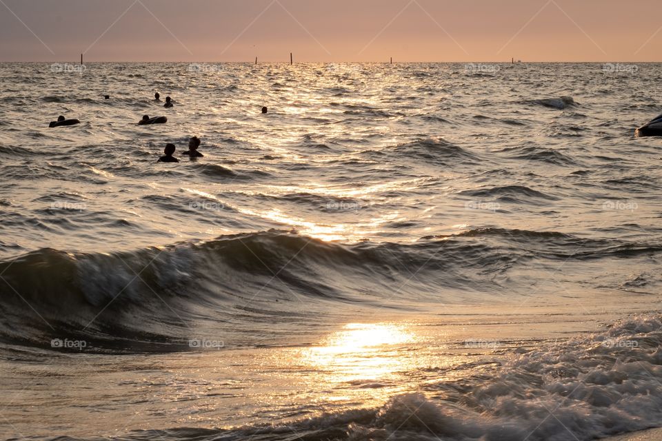 Ripple wave in the sea 