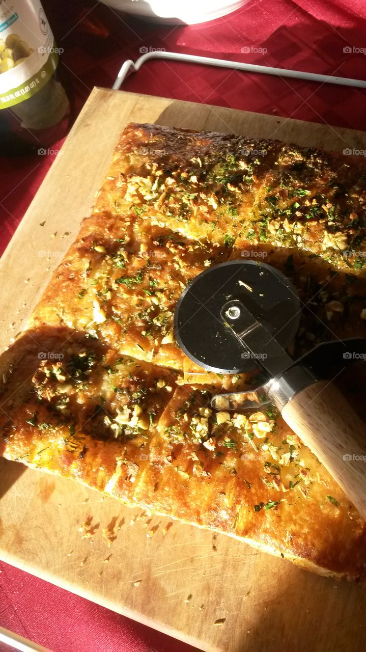 Foccacia and herbs 
