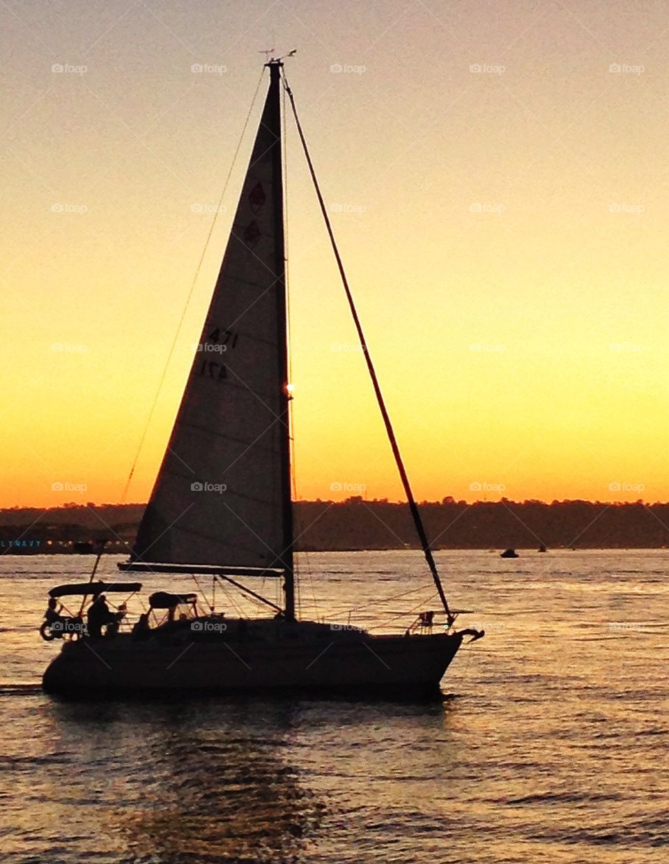 Sailboat sunset