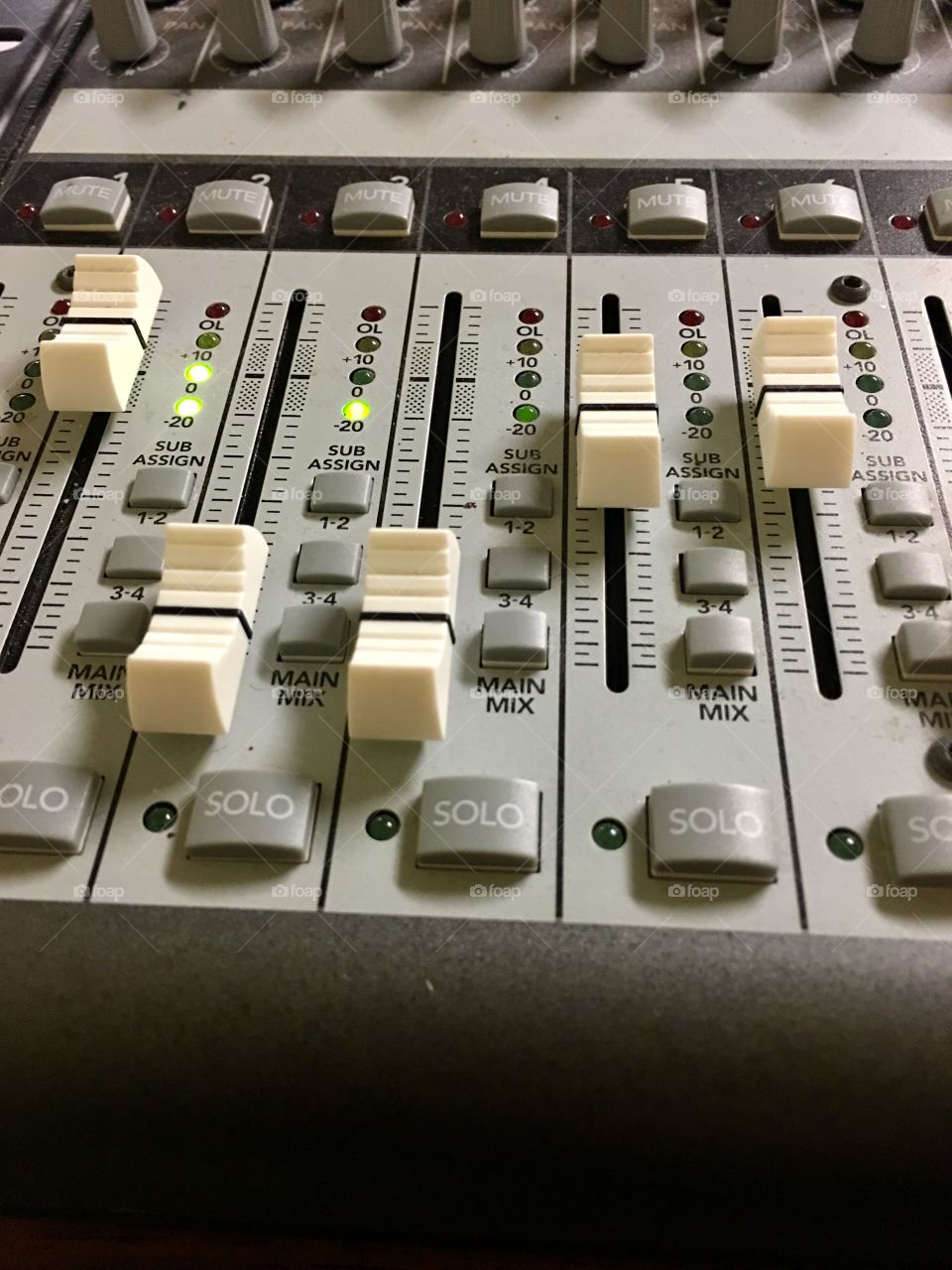 Mixing board sliders