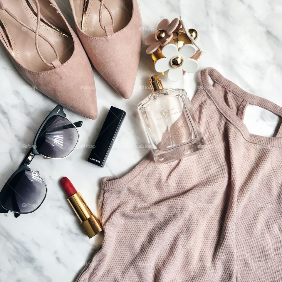 Girly things in pastel colors 