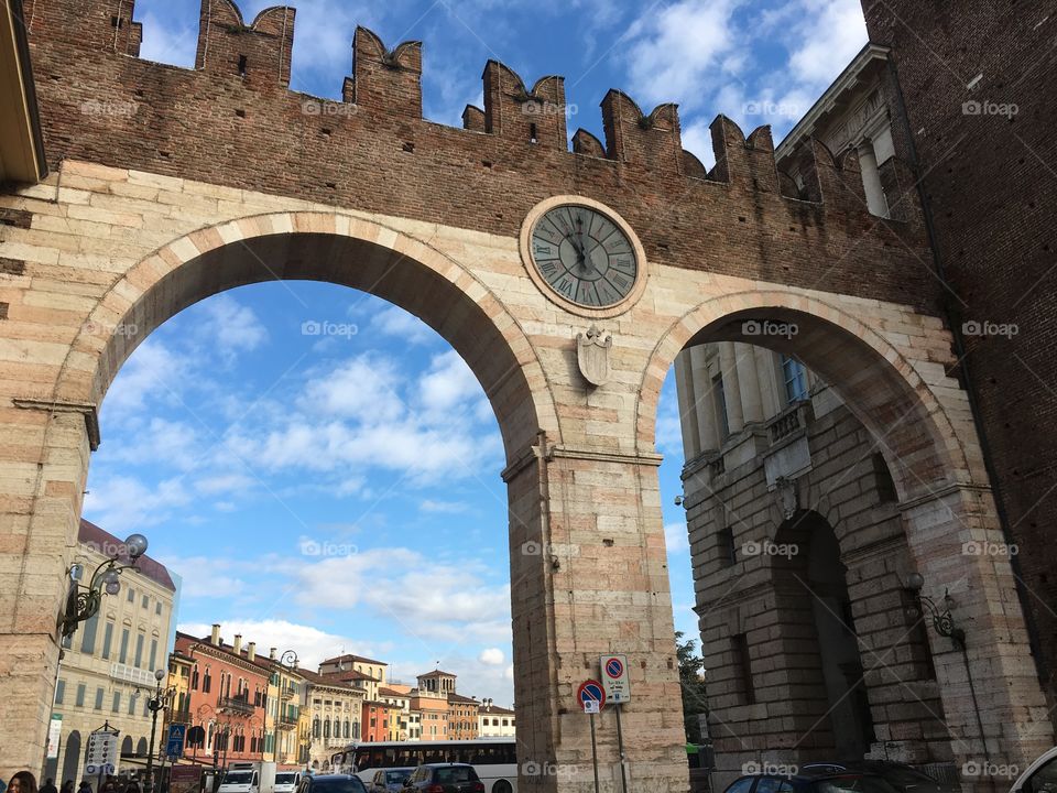Gate to the old town of verona