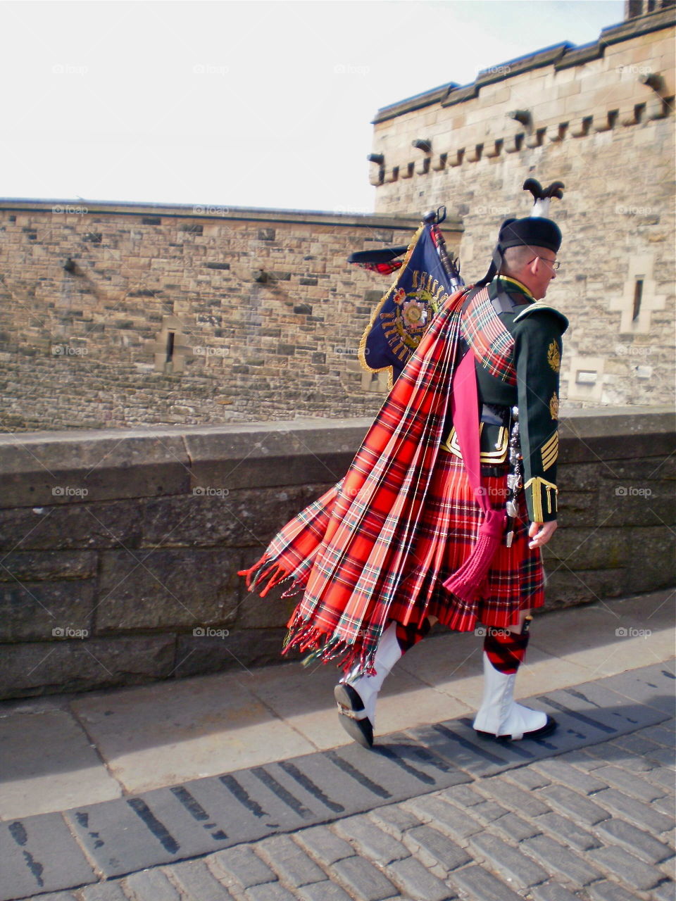 Changing of the Guard. Edinburgh Castle in Scotland during the changing of the guard. 