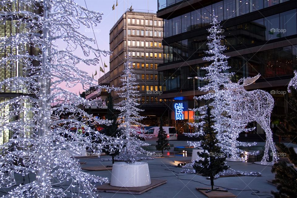 Christmas decoration in Stockholm , Sweden 