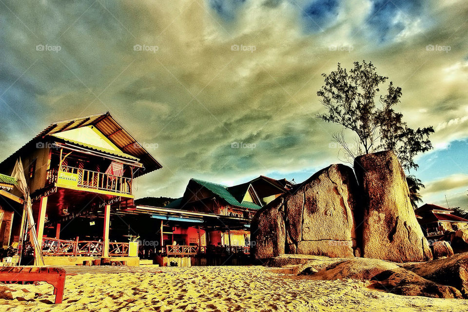 beach travel house island by pitikelebek