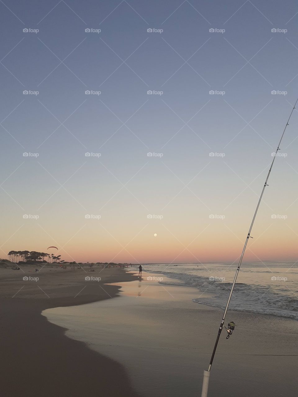 atardecer en la playa