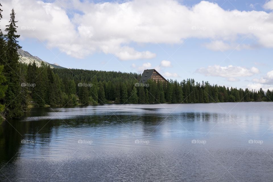 Strbske Pleso Mountain Tarn in High Tatras Mountains. Slovakia