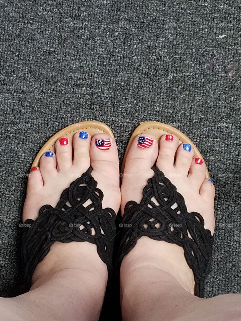 patriotic toes