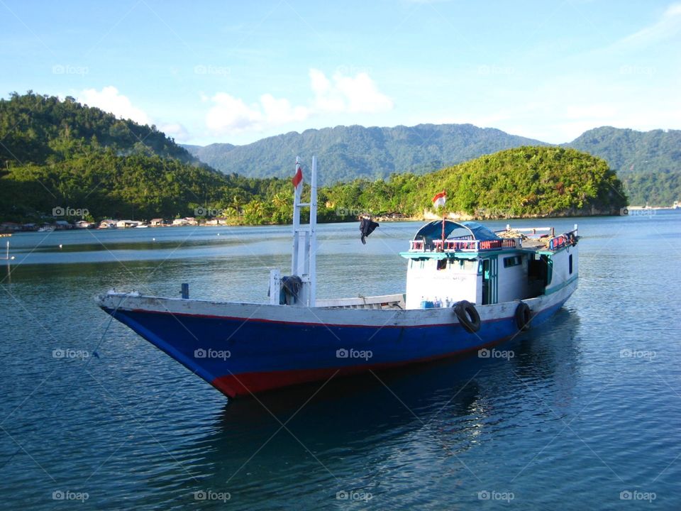 Boat in Serui Harbor