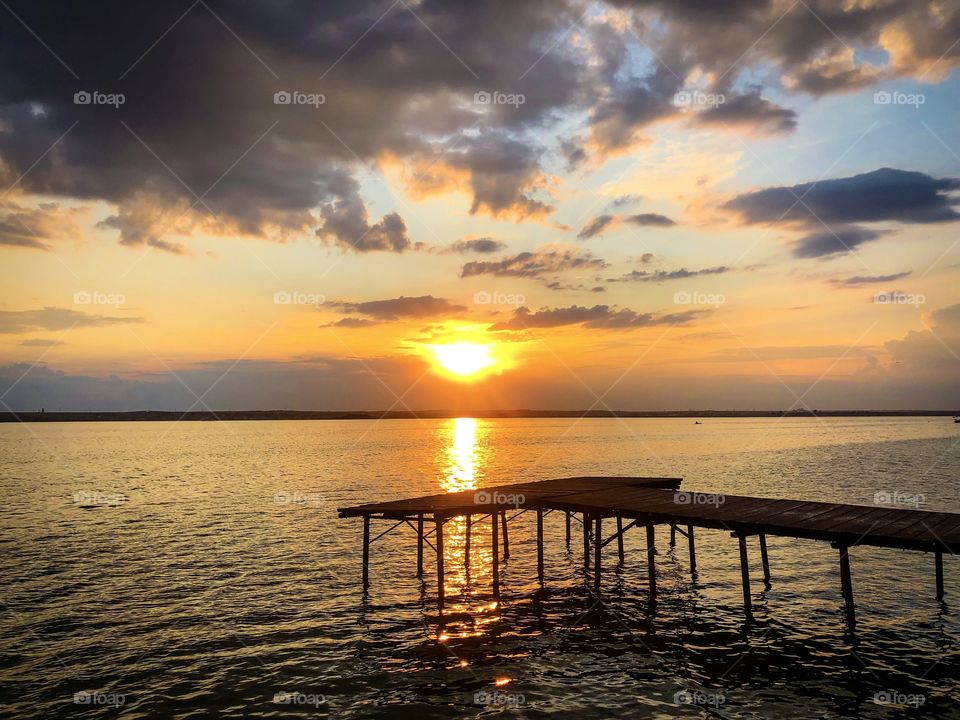 Pontoon at dusk