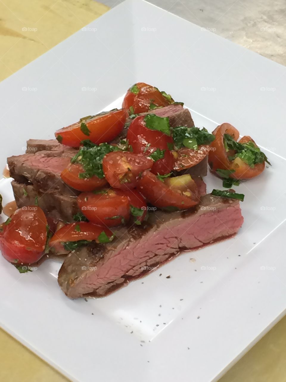 Steak,tomatoes,yummy,delicious,dinner
