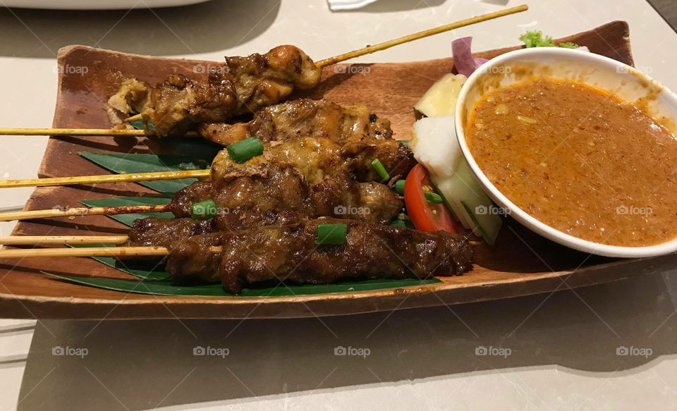 Satay is the famous Indonesia dish 